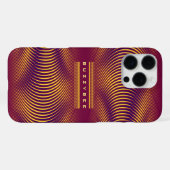 Modern Bold Abstract Purple Unique Trippy Custom iPhone Hülle (Rückseite (Horizontal))