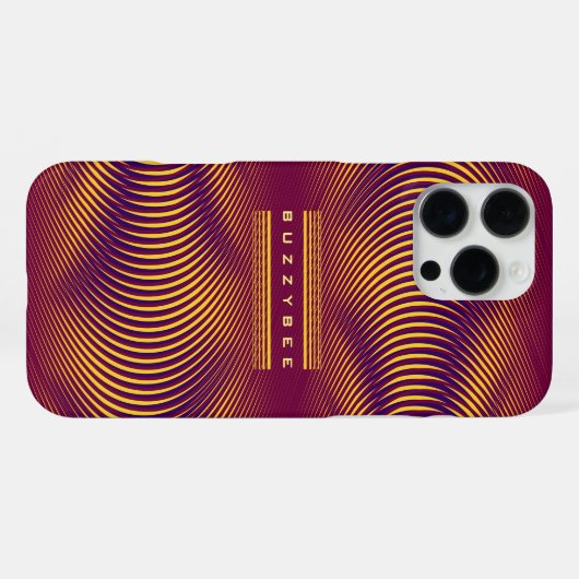 Modern Bold Abstract Purple Unique Trippy Custom iPhone Hülle (Rückseite (Horizontal))