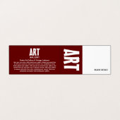 Modern Bold, Art Dealer, im Detail Visitenkarten (Außenseite Aufgefaltet)