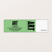 Modern Bold, Art Teacher, im Detail Visitenkarten (Außenseite Aufgefaltet)