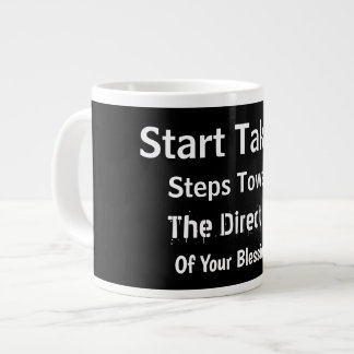 Modern Bold Black Uplifting Everyday Faith Jumbo-Tasse