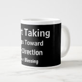 Modern Bold Black Uplifting Everyday Faith Jumbo-Tasse (Vorderseite Rechts)