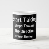 Modern Bold Black Uplifting Everyday Faith Jumbo-Tasse (Vorderseite)