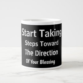 Modern Bold Black Uplifting Everyday Faith  Jumbo-Tasse