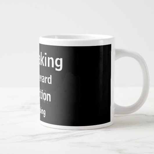 Modern Bold Black Uplifting Everyday Faith Jumbo-Tasse (Rechts)