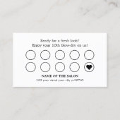 Modern Bold Black White Hair Salon Treuekarte (Rückseite)