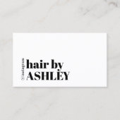 Modern Bold Black White Hair Salon Treuekarte (Vorderseite)