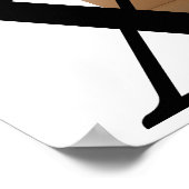 Modern Bold Black white Trendy photo graduation Poster (Ecke)