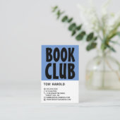 Modern Bold, Book Club Visitenkarte (Stehend Vorderseite)
