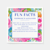 Modern Bold Bright Vibrant Colorful Floral Wedding Serviette (Vorderseite)