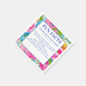 Modern Bold Bright Vibrant Colorful Floral Wedding Serviette (Ecke)