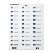 Modern Bold Class 2026 Blue Grad Return Address (Vorne)