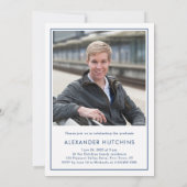 Modern Bold Class 2026 Navy Blue Graduation Party Einladung (Rückseite)