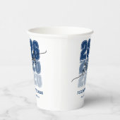 Modern Bold Class 2026 Navy Blue Graduation Party Pappbecher (Rechts)