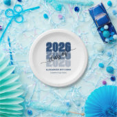 Modern Bold Class 2026 Navy Blue Graduation Party Pappteller (Party)