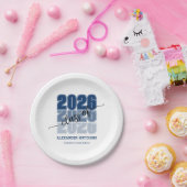 Modern Bold Class 2026 Navy Blue Graduation Party Pappteller (Party)