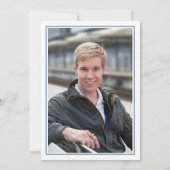 Modern Bold Class of 2026 Navy Blue Graduation Ankündigung (Rückseite)