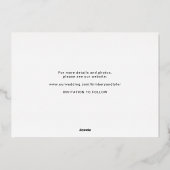 Modern bold date photo wedding save the date folieneinladung (Rückseite)