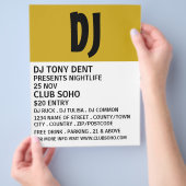 Modern Bold, DJ, Club Event Advertising Flyer (Hand)