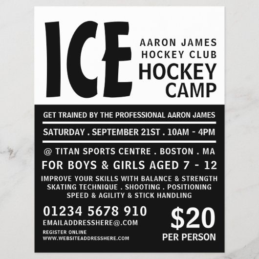 Modern Bold, Eishockey Camp Flyer (Vorne)