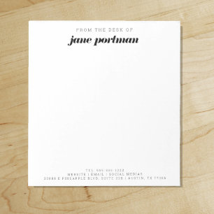 Modern Bold   Elegant   Mit den besten Grüßen von Notizblock