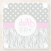 Modern Bold Fifty & Fabulous 50th Birthday Glasuntersetzer (Rückseite)