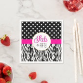 Modern Bold Fifty & Fabulous 50th Birthday Serviette (Beispiel)