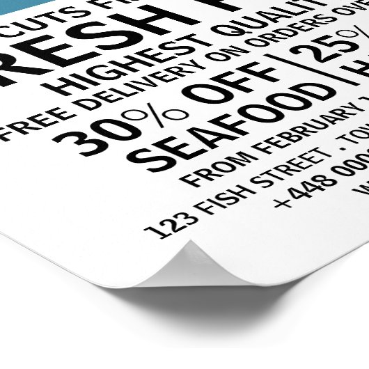 Modern Bold, Fishmonger/Ehefrau, Fischmarkt Poster (Ecke)