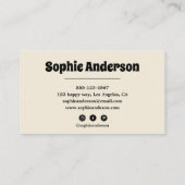 Modern Bold Floral Checkered Business Card Visitenkarte (Rückseite)