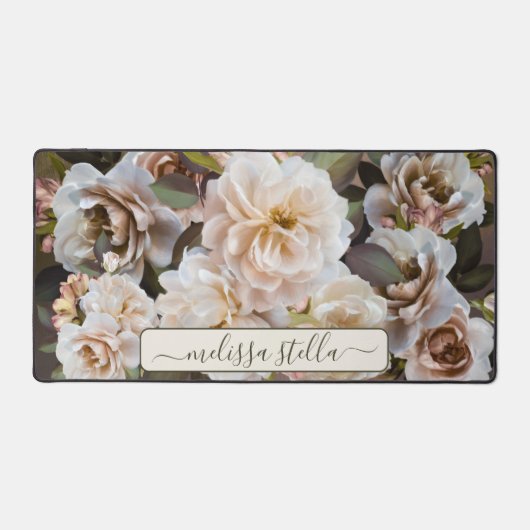 Modern Bold Floral Magnolia | Girly Gift Schreibtischunterlage (Vorderseite)