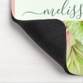 Modern Bold Floral Pink Green | Girly Gift Mousepad (Ecke)