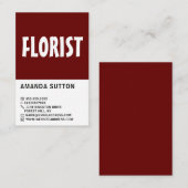 Modern Bold, Floristry Visitenkarte (Vorne/Hinten)