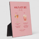 Modern Bold Font His & Hers Drinks Wedding Fotoplatte (Seite)