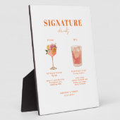 Modern Bold Font His & Hers Drinks Wedding Fotoplatte (Seite)