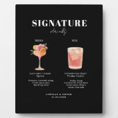 Modern Bold Font His & Hers Drinks Wedding Fotoplatte (Vorderseite)