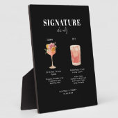 Modern Bold Font His & Hers Drinks Wedding Fotoplatte (Seite)