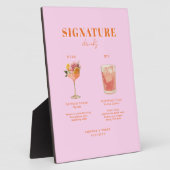 Modern Bold Font His & Hers Drinks Wedding Fotoplatte (Seite)