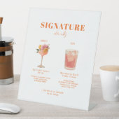 Modern Bold Font His & Hers Drinks Wedding Sockelschild (In Situ)