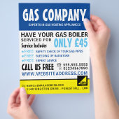 Modern Bold, Gas Engineer & Supplier Advertising Flyer (Hand)