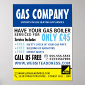 Modern Bold, Gas Engineer & Supplier Advertising Poster (Vorne)