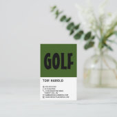 Modern Bold, Golf Club, Golfer, Golf Coach Visitenkarte (Stehend Vorderseite)