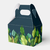 Modern Bold Greenerenery Deep Blue Wedding Vielen Geschenkschachtel (Rückseite)