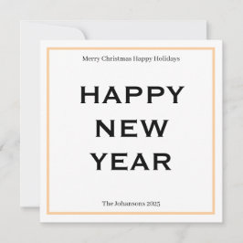 Modern Bold Holiday Card | Custom Text Minimalist  Feiertagskarte