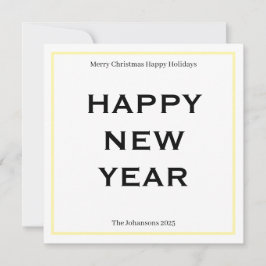 Modern Bold Holiday Card | Custom Text Minimalist  Feiertagskarte
