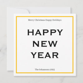 Modern Bold Holiday Card | Custom Text Minimalist  Feiertagskarte