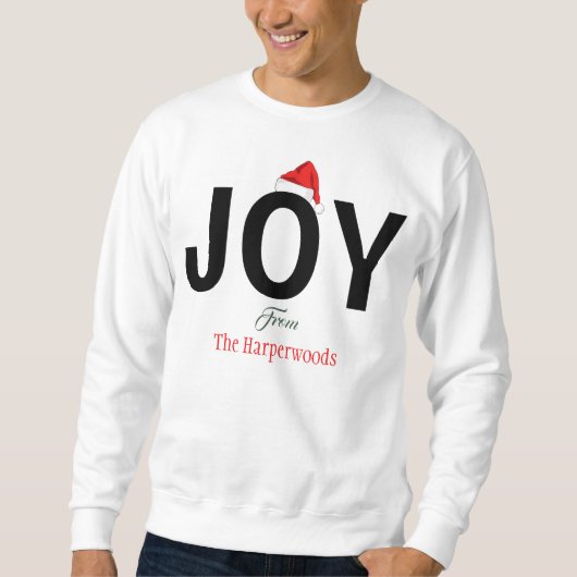 Modern Bold JOY Simple Elegante Weihnachtsfamilie Sweatshirt (Vorderseite)