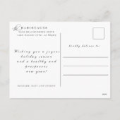 Modern Bold JOYFUL Christmas Foto Feiertagspostkarte (Rückseite)