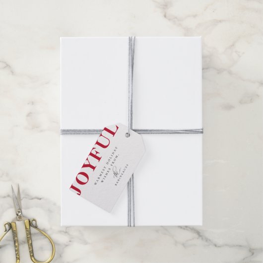 Modern Bold JOYFUL Urlaub Geschenkanhänger (Mit Garn)