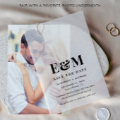 Modern Bold Monogram Save the Date Pergament Einladungen
