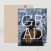 Modern Bold Party Einladung Foto Card (Vorne/Hinten)